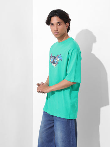 Men's Printed Raw Edge T-shirt