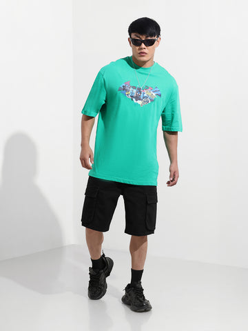 Men's Printed Raw Edge T-shirt