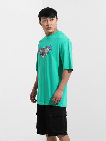 Men's Printed Raw Edge T-shirt