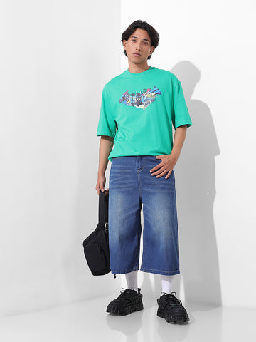 Men's Printed Raw Edge T-shirt