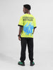 Men's Green Oversized Fit Character Batman Printed Crew Neck T-Shirt