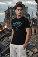 Men's Black Slim Fit Character Batman Printed Crew Neck T-Shirt