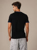Men's Black Slim Fit Character Batman Printed Crew Neck T-Shirt