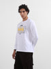 Men's White Oversized Fit Character Batman Character T-Shirt