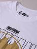 Men's White Oversized Fit Character Batman Character T-Shirt