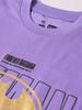 Men's Purple Oversized Fit Character Batman Character T-Shirt