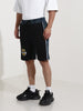 Men's Black Regular Fit Character Batman Printed Shorts