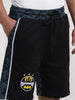 Men's Black Regular Fit Character Batman Printed Shorts