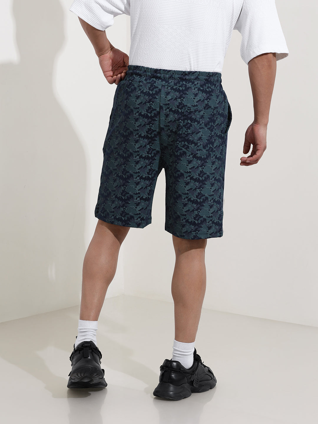 Men's Black Regular Fit Character Batman Printed Shorts