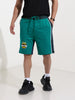 Men's Green Regular Fit Character Batman Printed Shorts