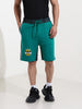 Men's Green Regular Fit Character Batman Printed Shorts