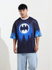 Men's Printed Extended Sleeves Applique T-shirt