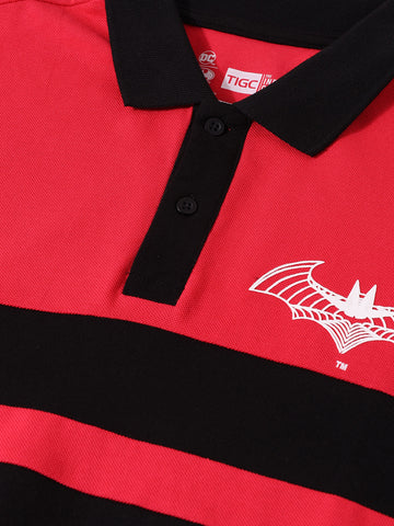 Men's Pink Regular Fit Batman Batman Character T-Shirt