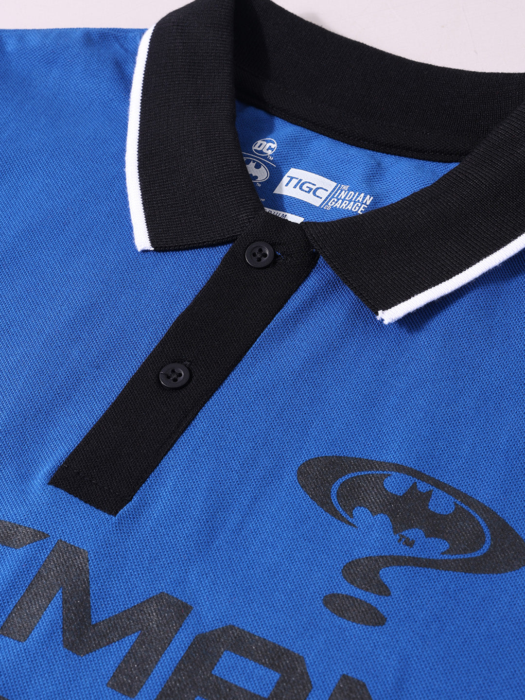 Men's Blue Regular Fit Batman Batman Character T-Shirt