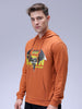 Men's Brown Regular Fit Character Batman Printed Sweatshirt