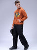 Men's Brown Regular Fit Character Batman Printed Sweatshirt