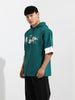 Men's Green Oversized Fit Character Batman Printed Sweatshirt