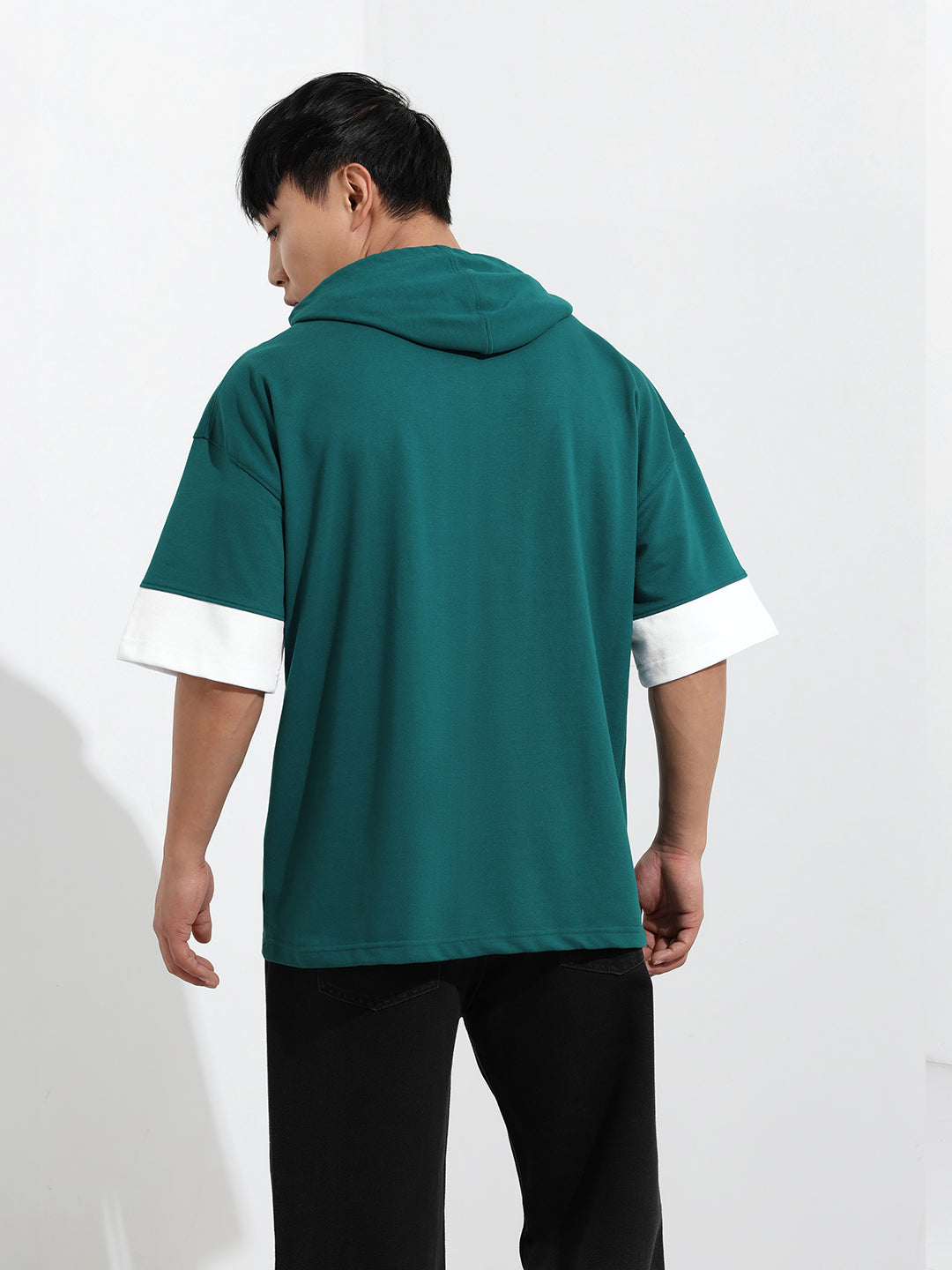 Men's Green Oversized Fit Character Batman Printed Sweatshirt