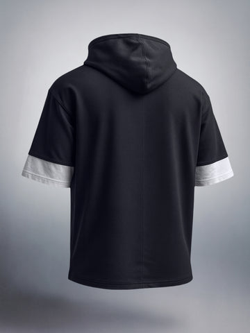 Men's Black Oversized Fit Character Batman Printed Sweatshirt