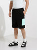 Men's Black Relaxed Fit Character Batman Printed Shorts