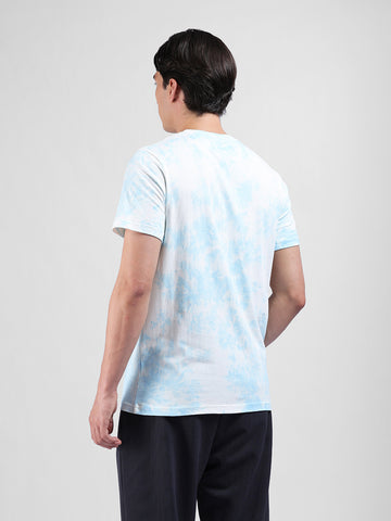 Men's Blue Slim Fit Character Looney Tunes  Printed Crew Neck T-Shirt
