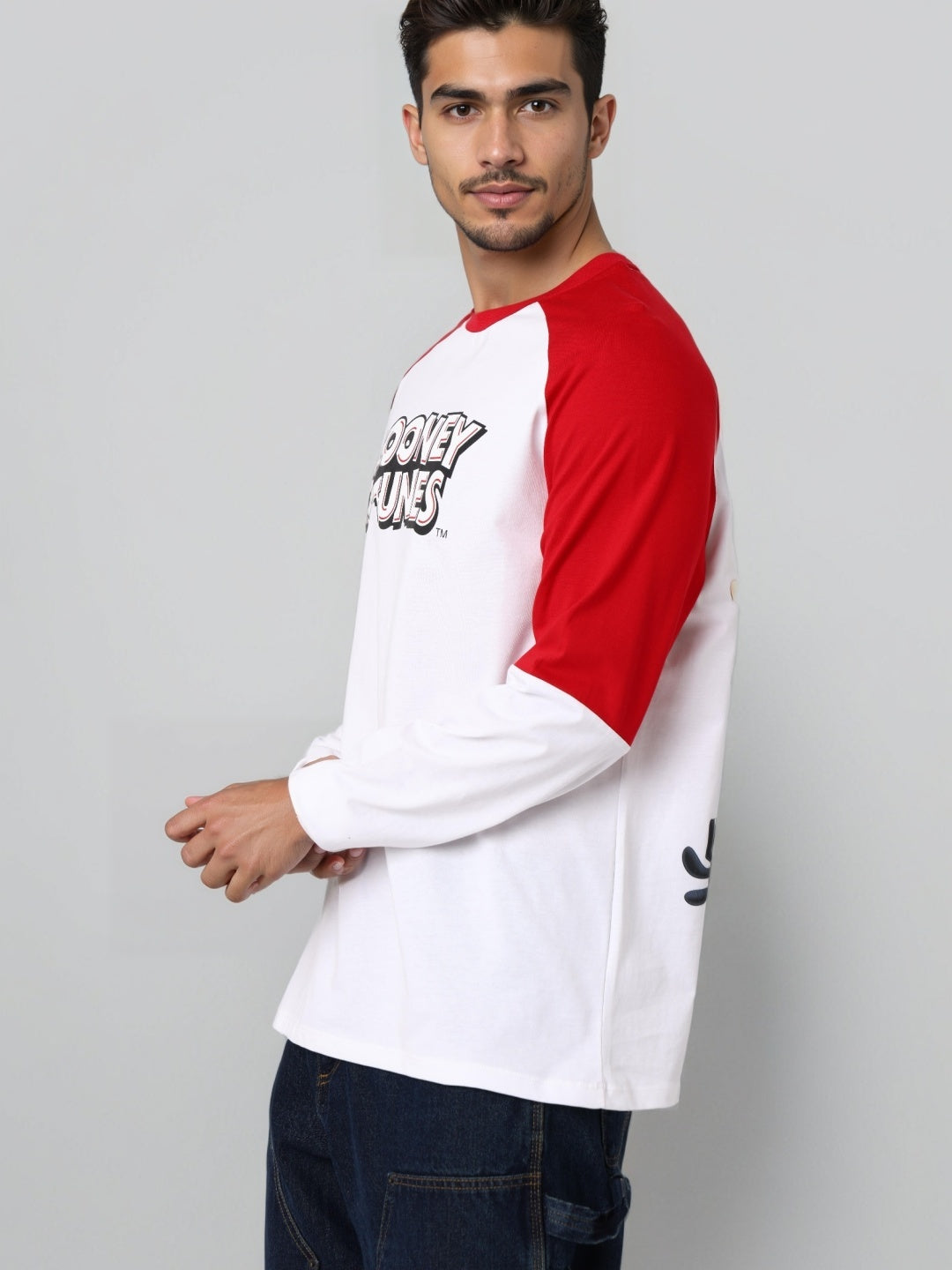 Men's Oversized Looney Tunes Print T-Shirt