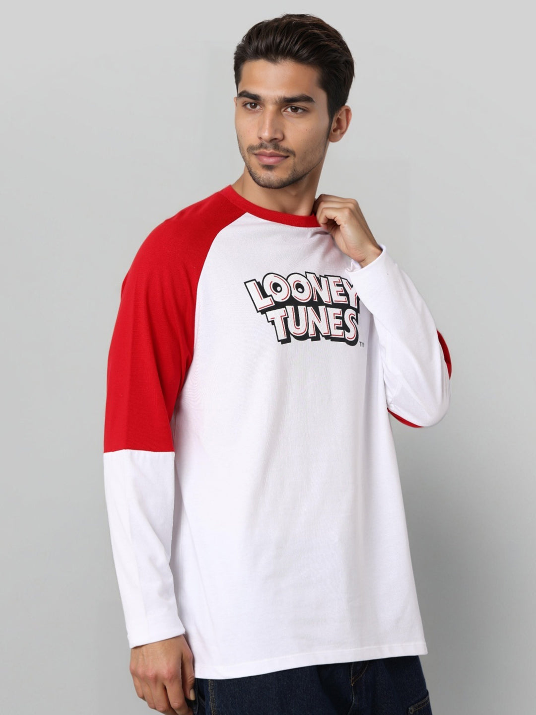 Men's Oversized Looney Tunes Print T-Shirt