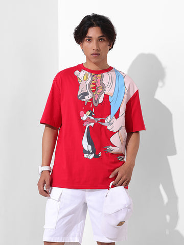 Men's Printed Applique Boxy T-shirt