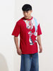 Men's Printed Applique Boxy T-shirt