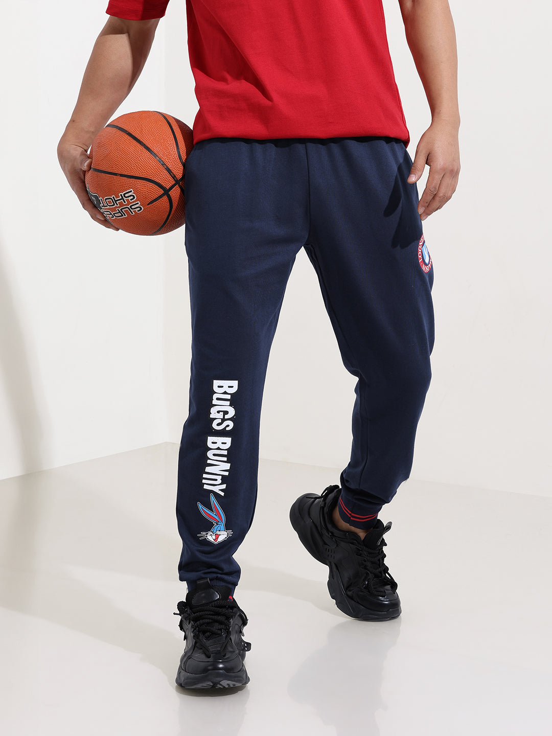 Men's Blue Bugs Bunny Character Joggers