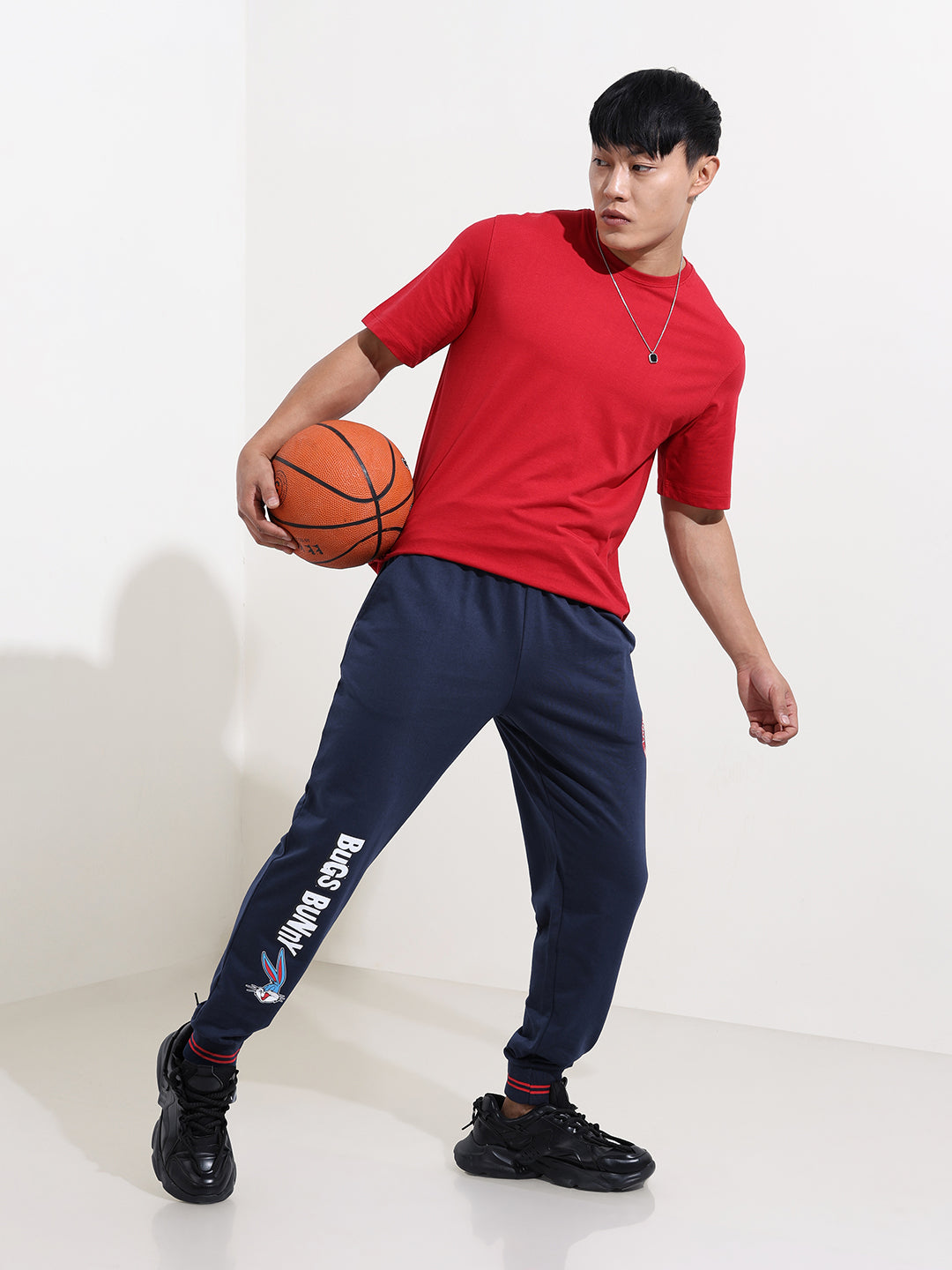 Men's Blue Bugs Bunny Character Joggers