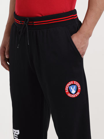 Men's Black Bugs Bunny Character Joggers