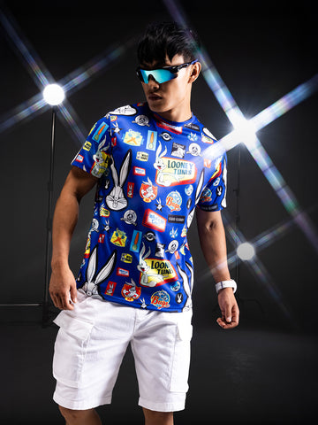 Men's Printed Pockets Slim Fit T-shirt