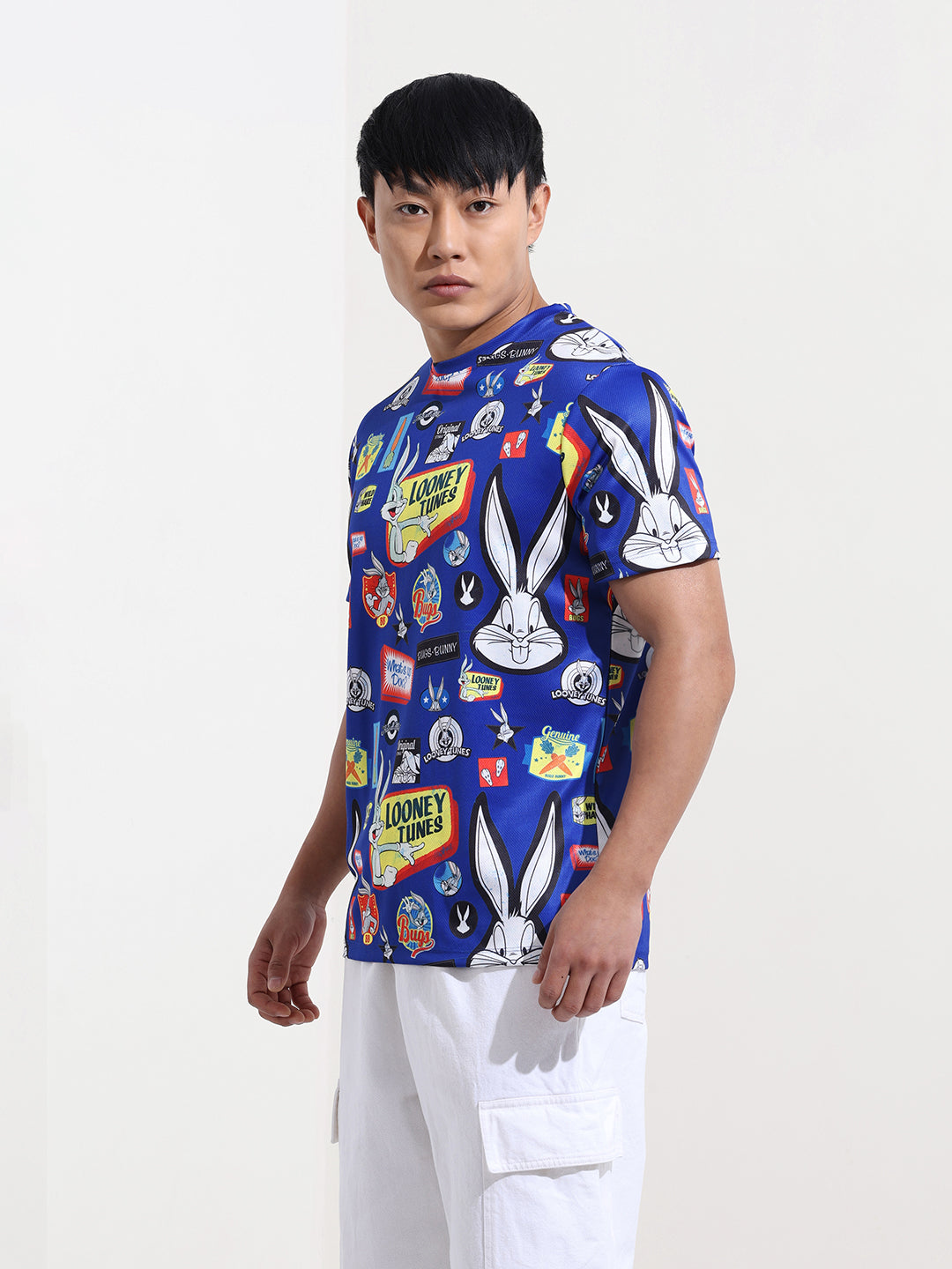Men's Printed Pockets Slim Fit T-shirt