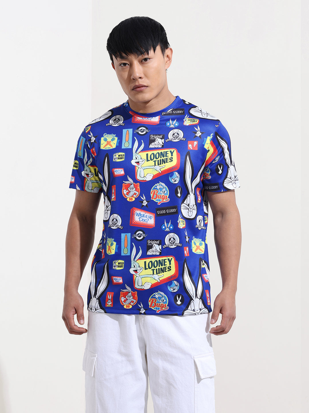 Men's Printed Pockets Slim Fit T-shirt