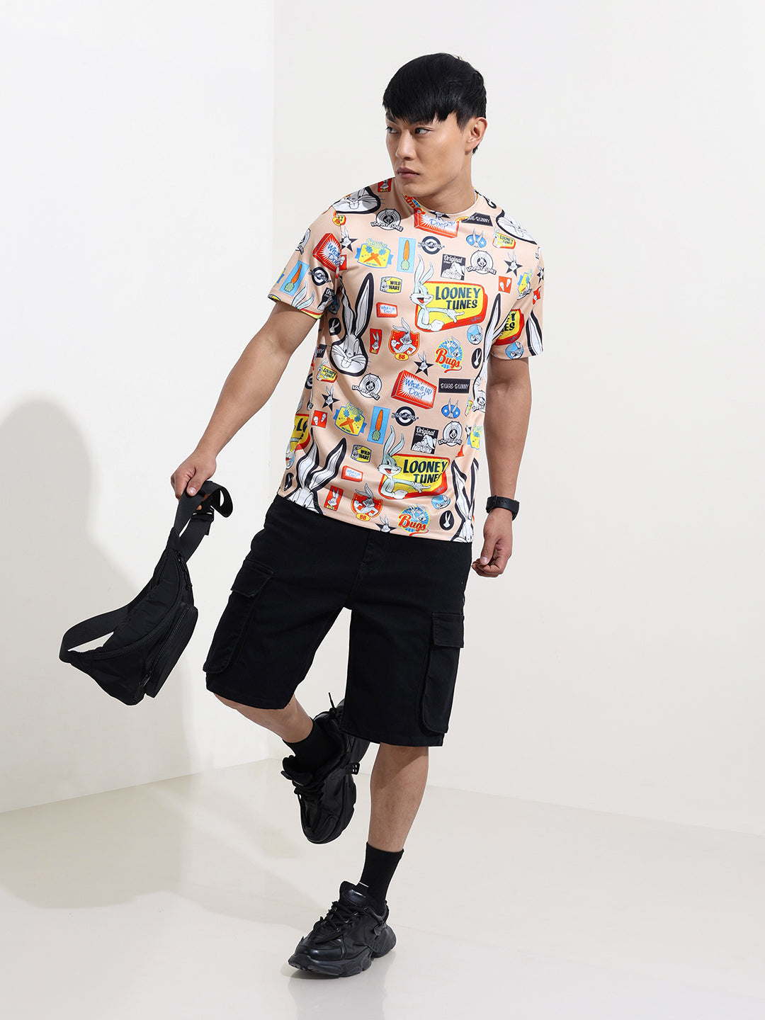 Men's Printed Applique Slim Fit T-shirt