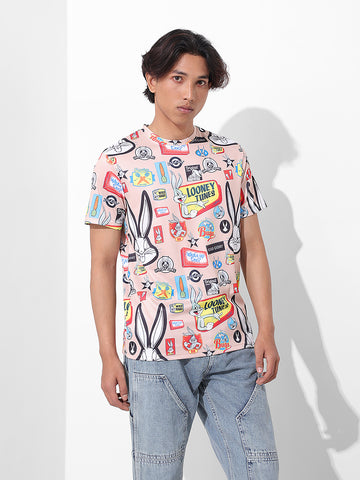 Men's Printed Applique Slim Fit T-shirt