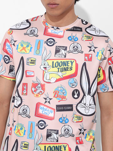 Men's Printed Applique Slim Fit T-shirt