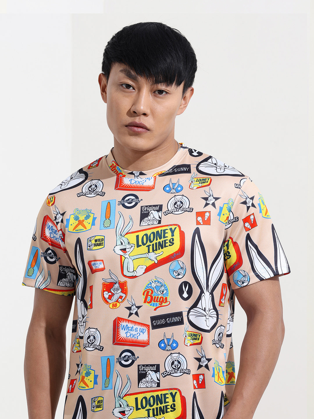 Men's Printed Applique Slim Fit T-shirt