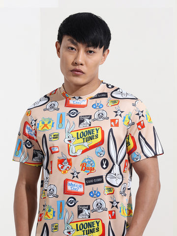 Men's Printed Applique Slim Fit T-shirt