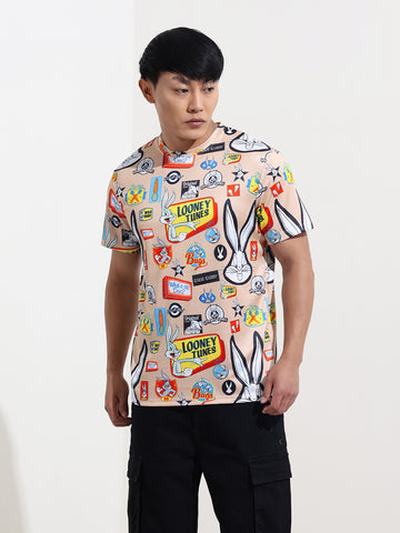 Men's Printed Applique Slim Fit T-shirt