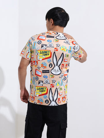 Men's Printed Applique Slim Fit T-shirt