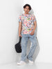Men's Printed Applique Slim Fit T-shirt