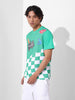 Men's Green Slim Fit Character Bugs Bunny Printed Crew Neck T-Shirt