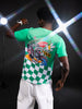 Men's Green Slim Fit Character Bugs Bunny Printed Crew Neck T-Shirt