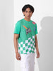 Men's Green Slim Fit Character Bugs Bunny Printed Crew Neck T-Shirt
