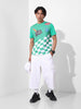 Men's Green Slim Fit Character Bugs Bunny Printed Crew Neck T-Shirt