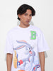 Men's White Boxy Fit Bugs Bunny Character Merchandise T-Shirt