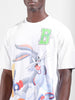 Men's White Boxy Fit Bugs Bunny Character Merchandise T-Shirt