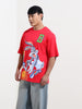 Men's Pink Boxy Fit Bugs Bunny Character Merchandise T-Shirt